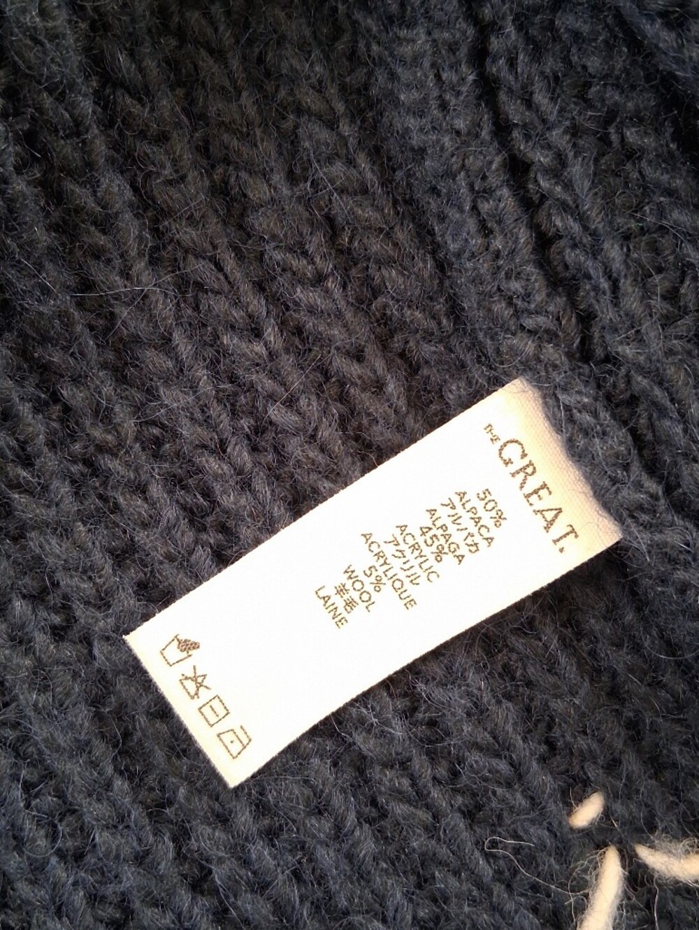 The Great Equestrian Lodge Cardigan In Navy - Picture 9 of 16